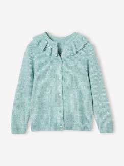 Maedchenkleidung-Pullover, Strickjacken & Sweatshirts-Warmer Mädchen Cardigan mit Kragen Oeko-Tex