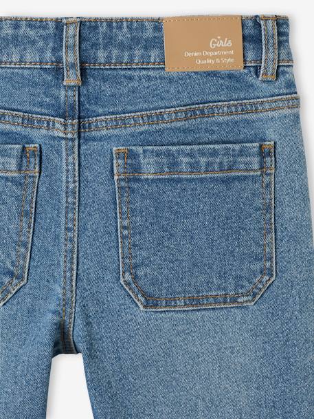 Mädchen Flare-Jeans, 7/8 - blue stone+jeansblau - 6
