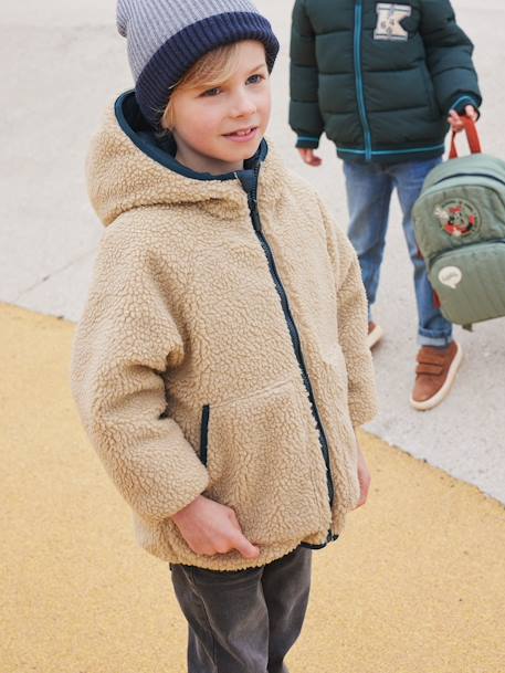 Jungen Wende-Steppjacke - tannengrün - 2