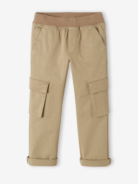 Jungen Cargohose mit Dehnbund, Hüftweite REGULAR - bronze - 2