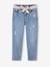 Mädchen Straight-Fit-Jeans mit Stoffgürtel WATERLESS - blue stone - 1