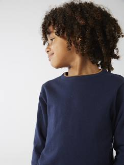Jungenkleidung-Pullover, Strickjacken, Sweatshirts-Pullover-Jungen Feinstrick-Pullover BASIC, personalisierbar