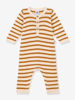Babymode-Jumpsuits & Latzhosen-Baby Strickoverall mit Streifen PETIT BATEAU