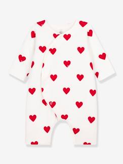Babymode-Jumpsuits & Latzhosen-Warmer Baby Ripp-Overall mit Herzen PETIT BATEAU, Bio-Baumwolle
