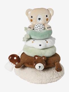 Spielzeug-Baby-Kuscheltiere & Stofftiere-Baby Stapelturm aus Stoff GRÜNER WALD