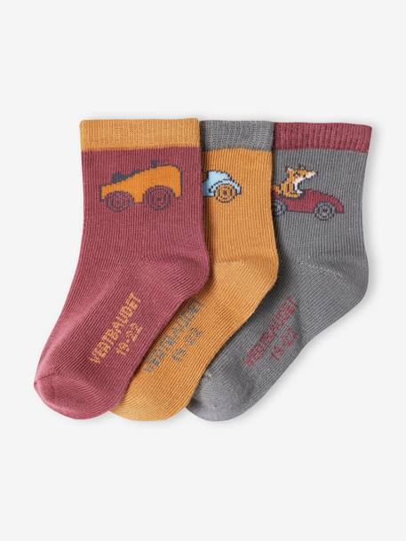 3er-Pack Jungen Baby Socken Oeko-Tex - bordeaux - 1