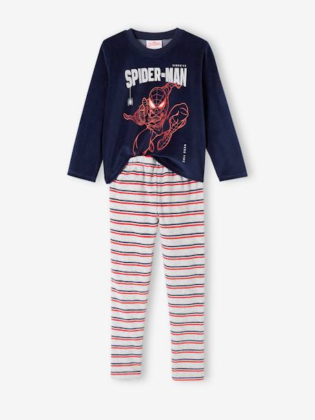 Kinder Samt-Schlafanzug MARVEL SPIDERMAN - marine - 1