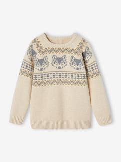 Jungenkleidung-Pullover, Strickjacken, Sweatshirts-Jungen Pullover, Jacquardmuster Oeko-Tex