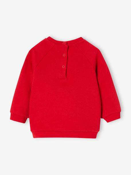 Baby Sweatshirt MON P'TIT COEUR, personalisierbar - altrosa+rot - 8