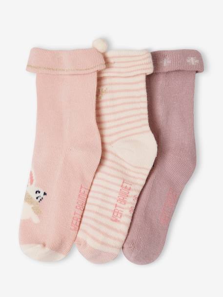 Mädchen Baby Weihnachts-Geschenkset Socken Oeko-Tex - altrosa - 4