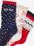Mädchen Weihnachts-Geschenkset: 3er-Pack Socken Oeko-Tex - rot - 2