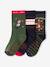 Jungen Weihnachts-Geschenkset: 3er-Pack Socken Oeko-Tex - tannengrün - 4