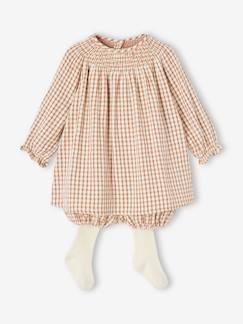 -Mädchen Baby-Set: Kleid, Shorts & Strumpfhose