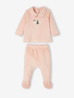Weihnachtlicher Baby Samt-Schlafanzug Oeko-Tex -  - [numero-image]