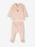 Weihnachtlicher Baby Samt-Schlafanzug Oeko-Tex - pudrig rosa - 1