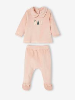 Babymode-Weihnachtlicher Baby Samt-Schlafanzug Oeko-Tex