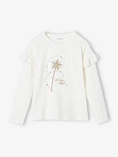 Maedchenkleidung-Shirts & Rollkragenpullover-Mädchen Volantshirt