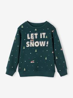 Jungenkleidung-Pullover, Strickjacken, Sweatshirts-Jungen Weihnachts-Sweatshirt mit Schriftzug