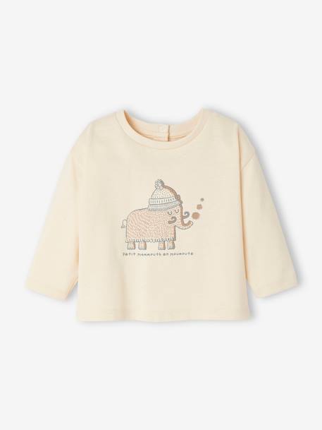 Baby Shirt mit Mammut - wollweiß - 1