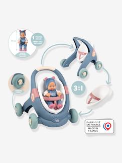 Spielzeug-Puppen-3-in-1 Baby Lauflernhilfe/Puppenkinderwagen mit Puppe SMOBY
