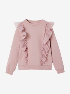 Maedchenkleidung-Pullover, Strickjacken & Sweatshirts-Sweatshirts-Mädchen Sweatshirt mit Volants