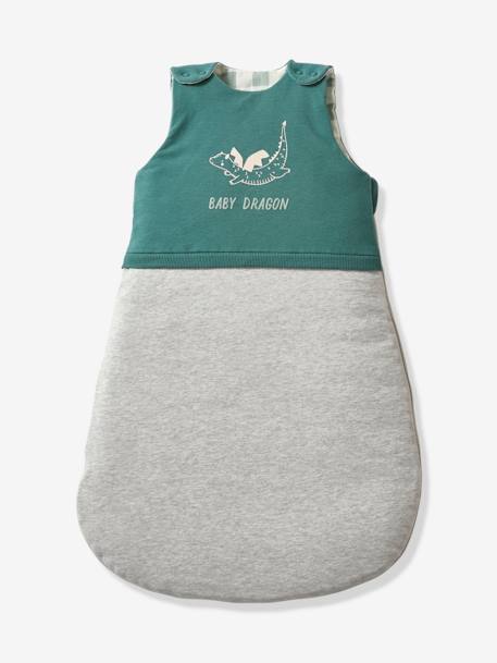 Baby Winterschlafsack mit abnehmbaren Ärmeln DRACHE Oeko-Tex - grau meliert - 2