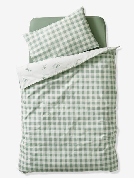 Baby Bettbezug ohne Kissenbezug DRACHE Oeko-Tex - weiß bedruckt - 3