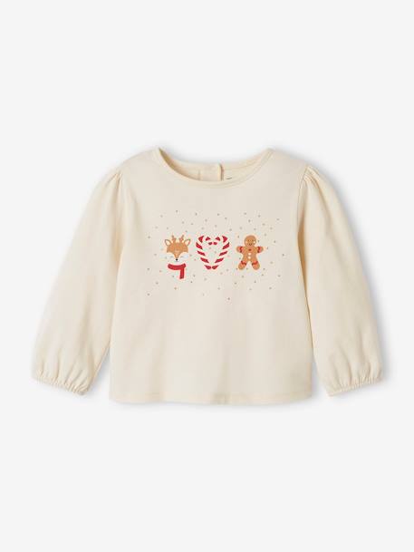 Baby Weihnachts-Shirt - wollweiß - 1