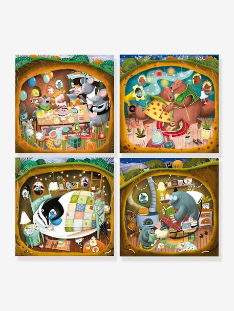 4 Kinder Lernpuzzles Geschichten aus dem Wald EDUCA, 12-25 Teile - blau - 2