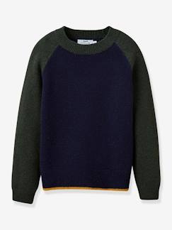 Jungenkleidung-Pullover, Strickjacken, Sweatshirts-Jungen Pullover CYRILLUS mit Lammwolle
