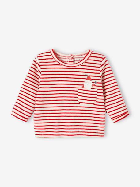 Weihnachtlicher Baby Samt-Schlafanzug Oeko-Tex - grau meliert - 2