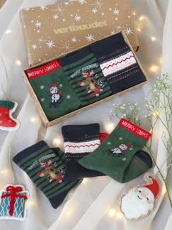 -Jungen Weihnachts-Geschenkset: 3er-Pack Socken Oeko-Tex