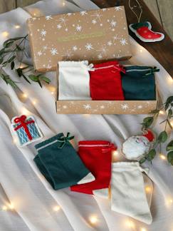 Maedchenkleidung-Mädchen Weihnachts-Geschenkset: 3er-Pack Socken mit Schleife