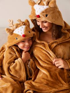 Dekoration & Bettwäsche-Eltern und Kinder Decke mit Kapuze und Ärmeln, Rentier
