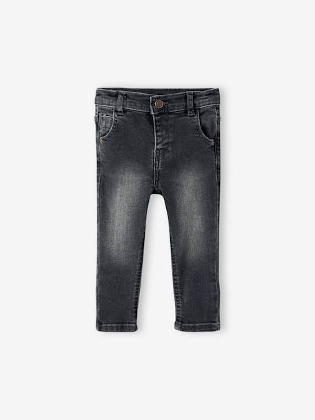 Gerade Baby Jeans BASIC Oeko-Tex - dark blue+gebleicht+grauer denim - 10