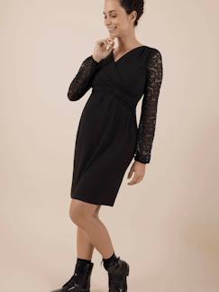 Umstandsmode-Stillmode-Kurzes Kleid für Schwangerschaft & Stillzeit CELINE LS ENVIE DE FRAISE