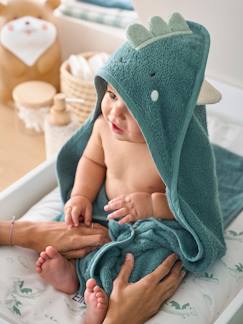 Babymode-Baby Kapuzenbadetuch & Waschhandschuh DRACHE