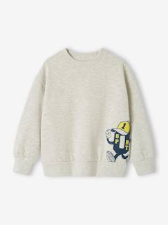 Jungenkleidung-Pullover, Strickjacken, Sweatshirts-Sweatshirts-Jungen Sport-Sweatshirt mit Print Oeko-Tex