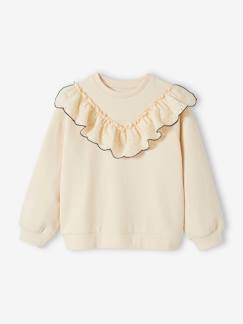 Maedchenkleidung-Pullover, Strickjacken & Sweatshirts-Sweatshirts-Mädchen Sweatshirt mit Volant
