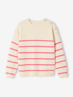 Maedchenkleidung-Pullover, Strickjacken & Sweatshirts-Pullover-Mädchen Ringelpullover