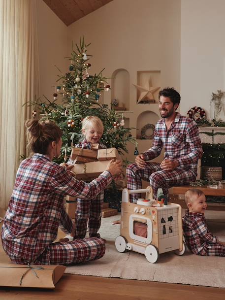 Eltern Weihnachts-Schlafanzug Capsule Collection HAPPY FAMILY - rot kariert - 3