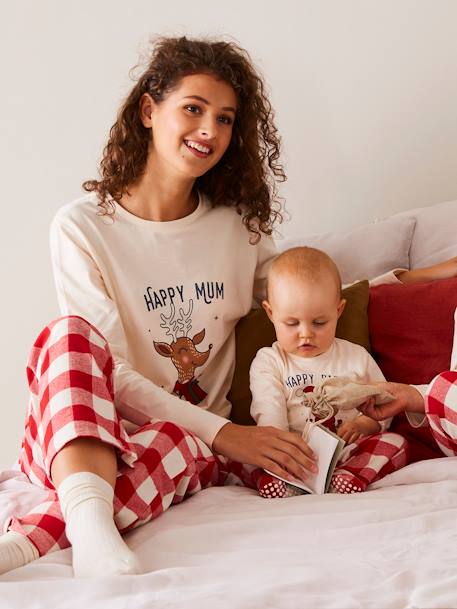 Damen Weihnachts-Schlafanzug Capsule Collection FAMILY FIRST - wollweiß - 1