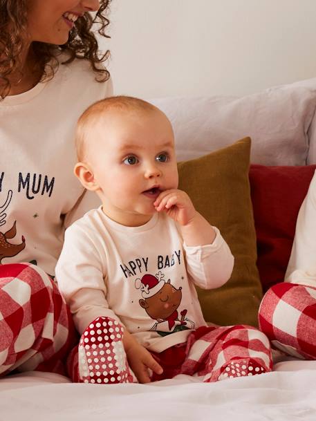 Baby Weihnachts-Schlafanzug Capsule Collection FAMILY FIRST Oeko-Tex - wollweiß - 1
