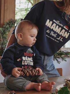 Babymode-Pullover, Strickjacken & Sweatshirts-Sweatshirts-Baby Weihnachts-Sweatshirt Capsule Collection HAPPY FAMILY FOREVER