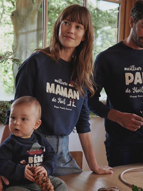 Damen Weihnachts-Sweatshirt Capsule Collection HAPPY FAMILY FOREVER - marine - 1