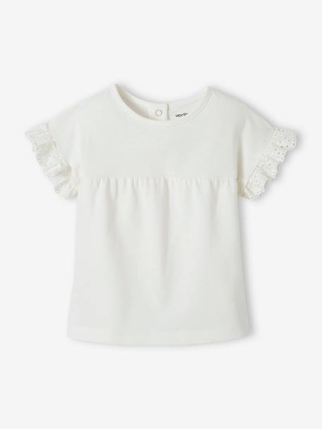 Baby T-Shirt aus Bio-Baumwolle, personalisierbar - fuchsia+wollweiß - 6