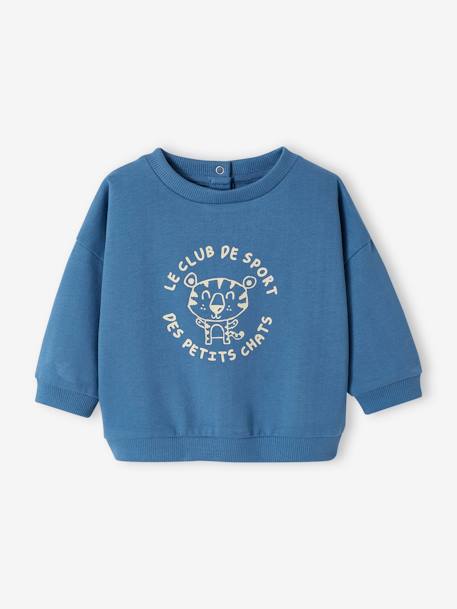 Baby Sweatshirt BASIC Oeko-Tex - blau+mintgrün - 1
