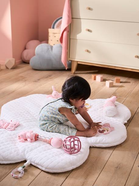 Baby Activity-Decke in Wolkenform ROSA WELT - weiß - 1