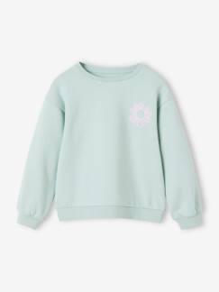 Maedchenkleidung-Pullover, Strickjacken & Sweatshirts-Sweatshirts-Mädchen Sweatshirt mit Print Basics Oeko-Tex