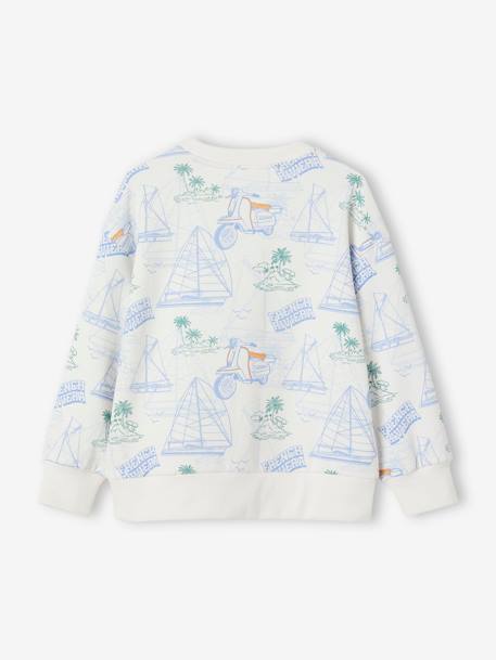 Jungen Sweatshirt mit Print & Recycling-Polyester - weiß bedruckt - 3